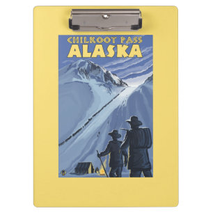 Porte-bloc Passage de Chilkoot, mineurs d'or de l'Alaska