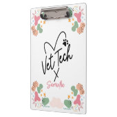 Porte-bloc Pastel abstrait forme motif Vet Tech Coeur (Gauche)