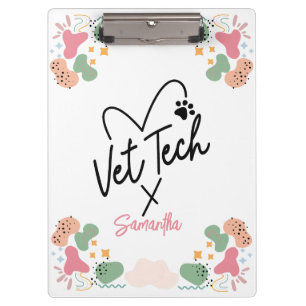 Porte-bloc Pastel abstrait forme motif Vet Tech Coeur