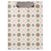 Porte-bloc Pastel Babylonien inspiré motif floral (Devant)