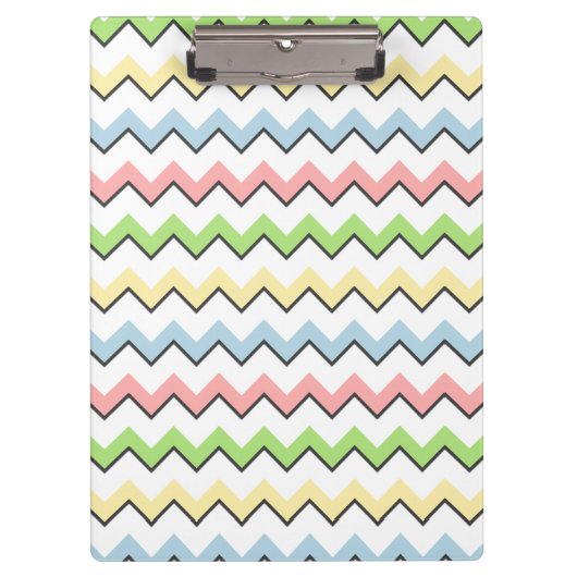 Porte-bloc Pastel Chevron-Drop Shadow par Shirley Taylor (Devant)