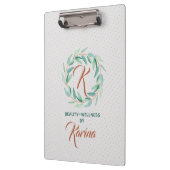 Porte-bloc Pastel Green Eucalyptus Leafs Wreath (Gauche)