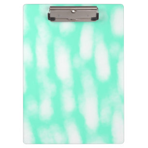 Porte-bloc Pastel vert blanc rayures aquarelle abstrait pat