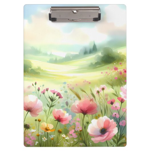 Porte-bloc Pastel Wildflower Meadow Landscape (Devant)
