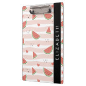 Porte-bloc Pastèques Rouges, Coeurs, Bandes, Votre Nom (Gauche)