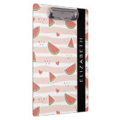 Porte-bloc Pastèques Rouges, Coeurs, Bandes, Votre Nom (Swatch)