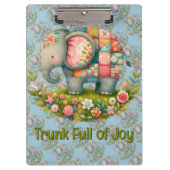 Porte-bloc Patchwork Elephant Floral Meadow Charm (Devant)