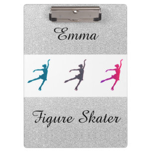 Porte-bloc Patinage Artistique Silver Sparkle