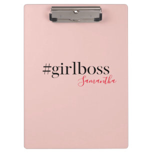 Porte-bloc Patron et nom de fille rose moderne   best Girly G