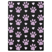 Porte-bloc Pattern of paws, Dog paws, Lilac paws, Hearts (Dos)