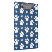 Porte-bloc Pattern of paws, Dog paws, White paws, Blue Hearts (Swatch)