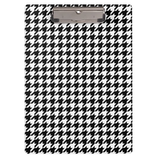 Porte-bloc Patters de Black and White Large Houndstooth (Devant)