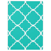 Porte-bloc Patters de Teal White Large Quatrefoil (Dos)