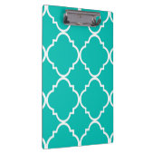 Porte-bloc Patters de Teal White Large Quatrefoil (Swatch)