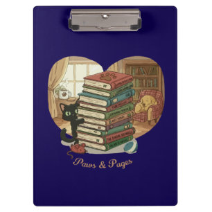 Porte-bloc Pattes & Pages Chat mignon & Chien dans un livre