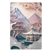 Porte-bloc Pavillon de découpe de papier Paysage Mini Porte - (Dos)