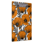 Porte-bloc Pavot orange sur blanc (Swatch)