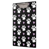 Porte-bloc Paw Motif, Chien Paws, White Paws, Lilac Hearts (Gauche)