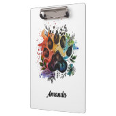 Porte-bloc Paw Print Boho Watercolor (Gauche)
