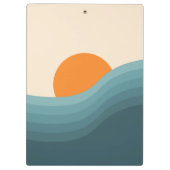 Porte-bloc Paysage abstrait de style rétro (Dos)