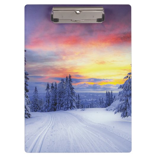 Porte-bloc Paysage hivernal (Devant)