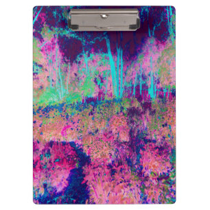 Porte-bloc Paysage Impressionniste Violet et Rose Chaud