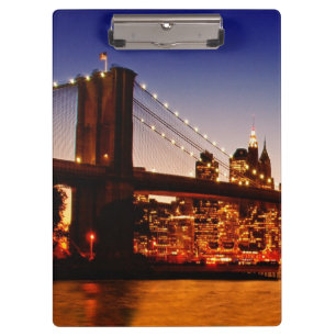 Porte-bloc Paysage urbain de New York avec le pont au-dessus