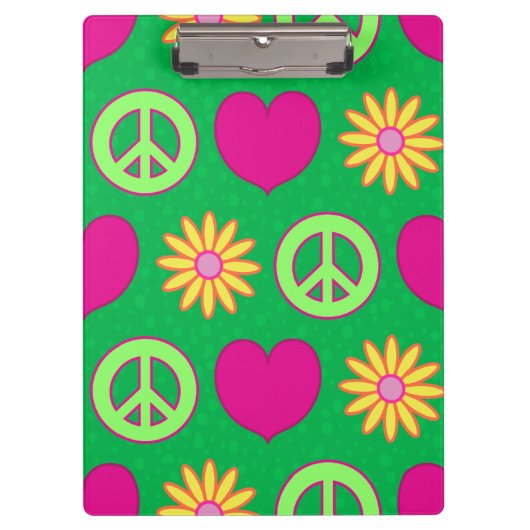 Porte-bloc Peace Love Daisies (Devant)