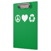 Porte-bloc Peace Love Recycle (Gauche)