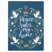 Porte-bloc Peace Rules My Home (Dos)