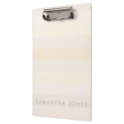 Porte-bloc Peach Ombre Simple Stripe Personnaliser Nom (Gauche)