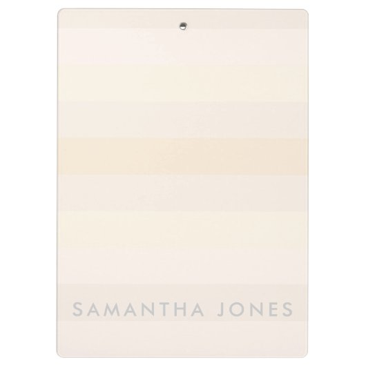 Porte-bloc Peach Ombre Simple Stripe Personnaliser Nom (Dos)