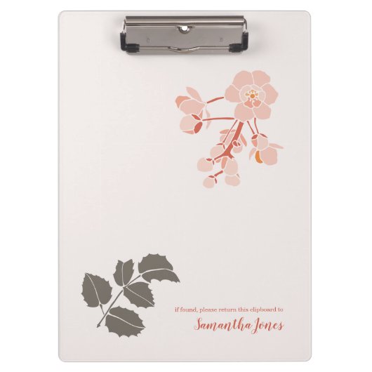 Porte-bloc Peachy Pink Oregon Grape Flower Letterhead (Devant)