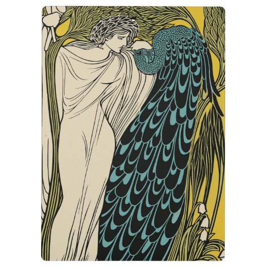 Porte-bloc Peacock Fine Art Bird Nouveau (Dos)