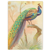 Porte-bloc Peacock vintage sur une branche (Dos)