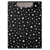 Porte-bloc Pearl Pattern on Black Background (Devant)