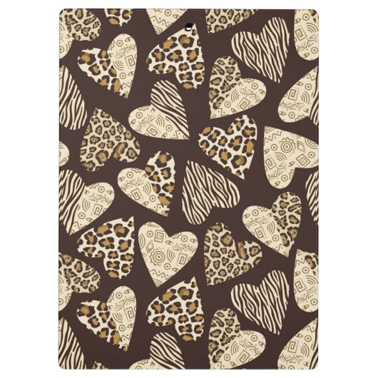 Porte-bloc Peau d'animal avec des coeurs (Dos)