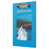 Porte-bloc Pêche d'ours en rivière - Montana (Gauche)