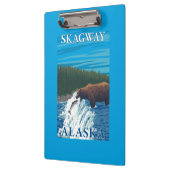 Porte-bloc Pêche d'ours en rivière - Skagway, Alaska (Gauche)