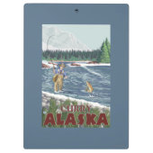 Porte-bloc Pêcheur de mouche - cari, Alaska (Dos)