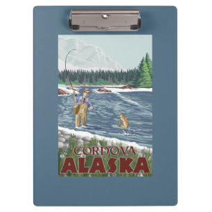 Porte-bloc Pêcheur de mouche - Cordova, Alaska