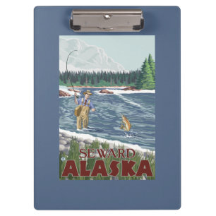 Porte-bloc Pêcheur de mouche - Seward, Alaska