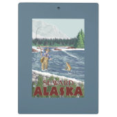 Porte-bloc Pêcheur de mouche - Seward, Alaska (Dos)