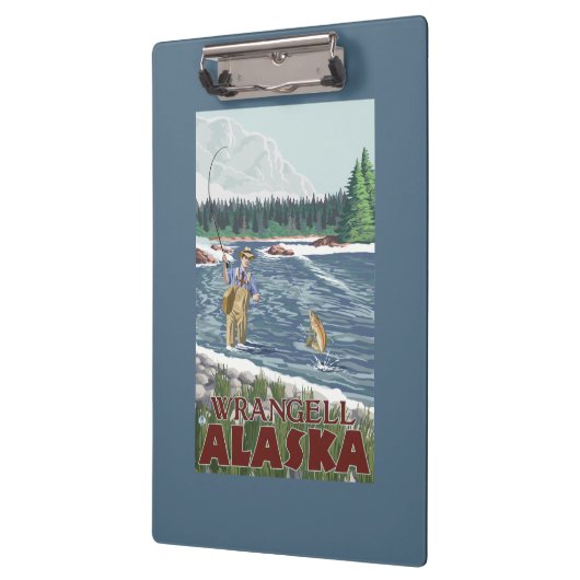 Porte-bloc Pêcheur de mouche - Wrangell, Alaska (Gauche)