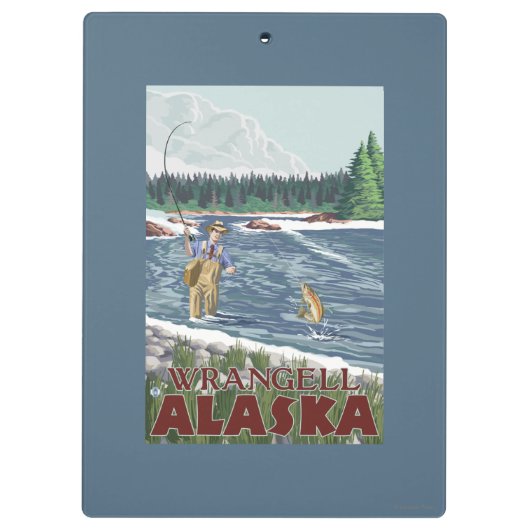 Porte-bloc Pêcheur de mouche - Wrangell, Alaska (Dos)