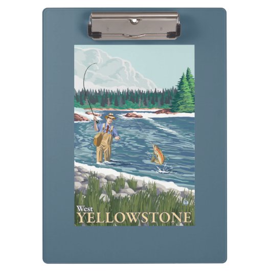 Porte-bloc Pêcheur de mouche - Yellowstone occidental, (Devant)