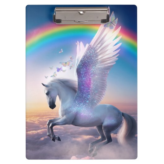 Porte-bloc Pégase avec arc-en-ciel (Devant)
