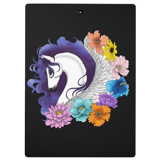 Porte-bloc Pegasus Black Floral (Dos)