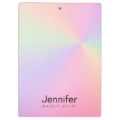 Porte-bloc Peintre holographique moderne en dégradé (Dos)