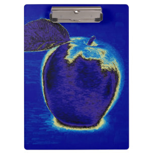 Porte-bloc Peinture à la pomme bleue